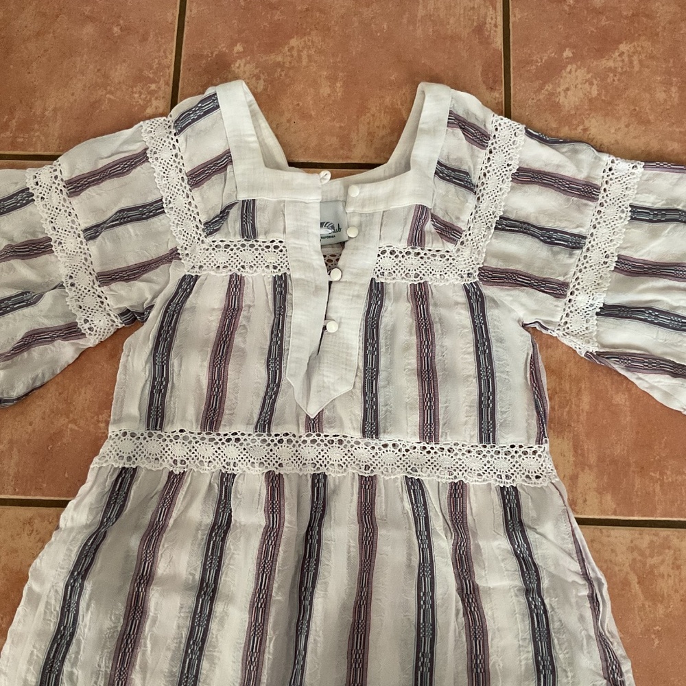 Staci Woo/ Sand and Sea Club, cotton dress with lace, size XS - Picture 7 of 9